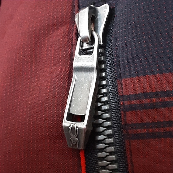 Spyder Red Plaid Soft Shell Hooded Jacket - Picture 4 of 10